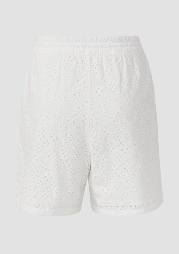 Shorts mit Wide Leg und Lochstickerei