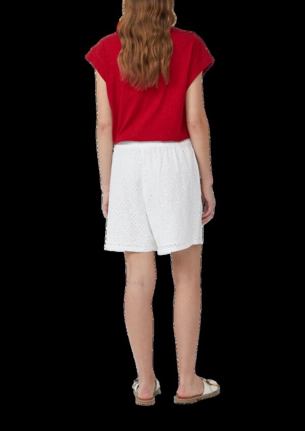 Shorts mit Wide Leg und Lochstickerei