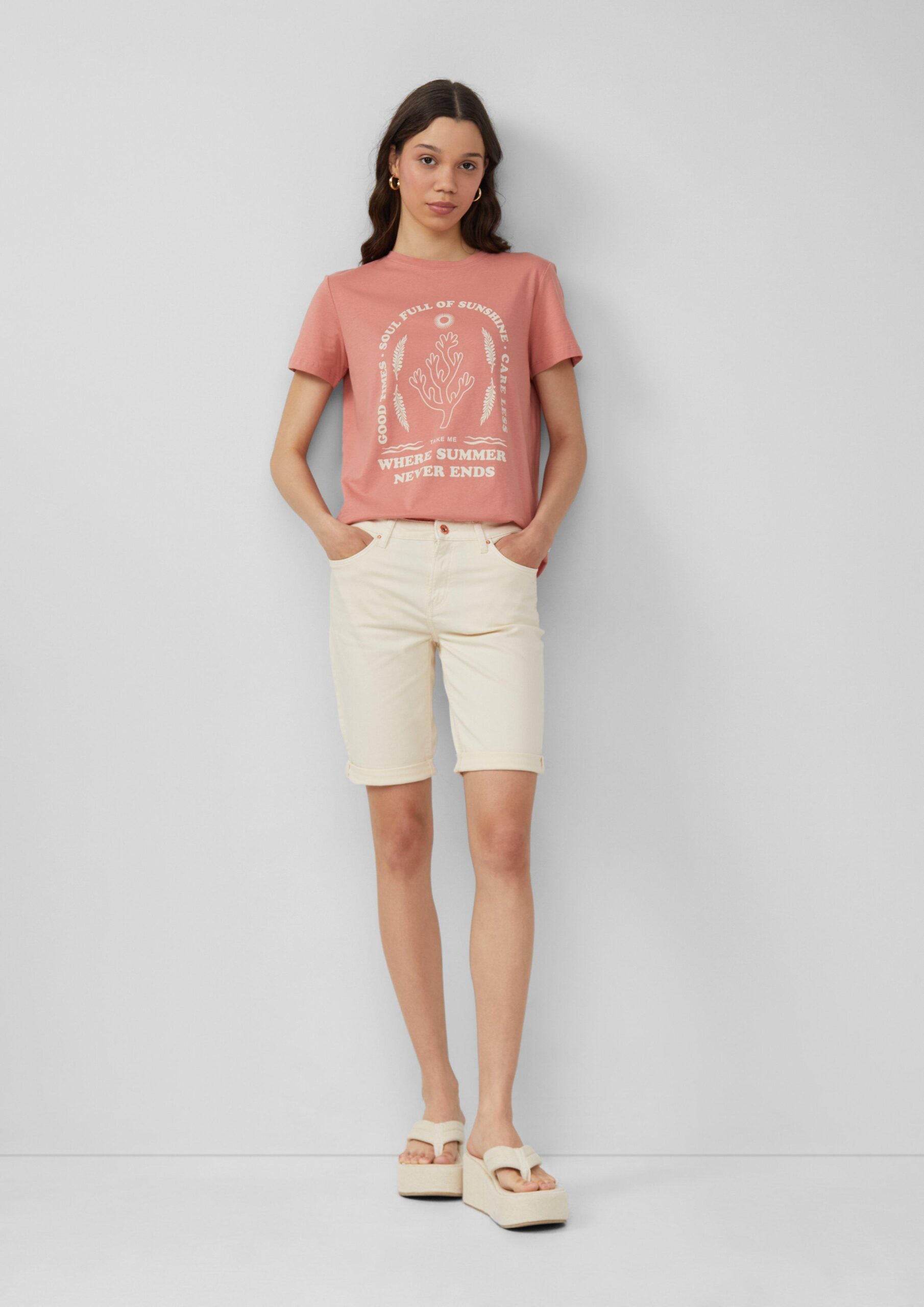 Jeans-Bermuda Catie / Slim Fit / Mid Rise