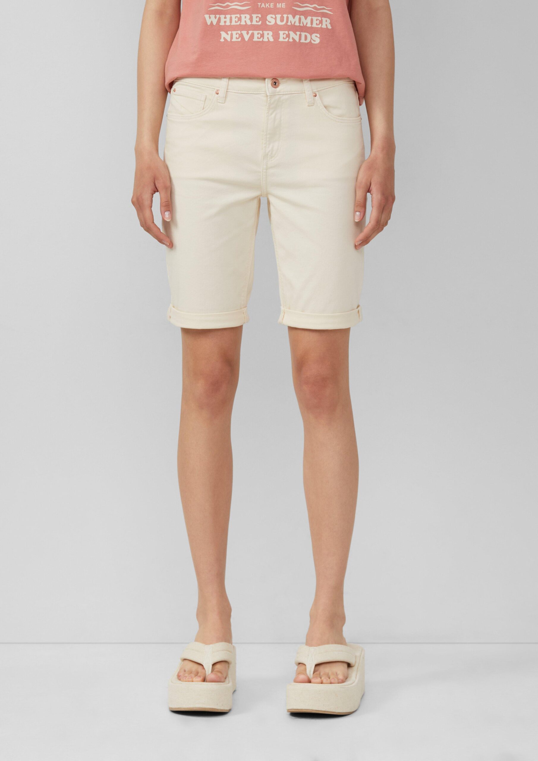 Jeans-Bermuda Catie / Slim Fit / Mid Rise