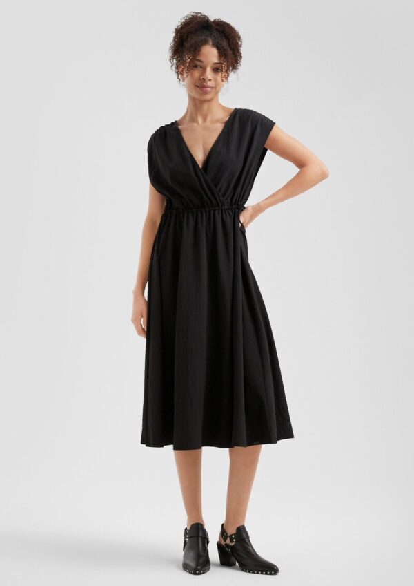 Midikleid mit Tunnelzug in der Taille