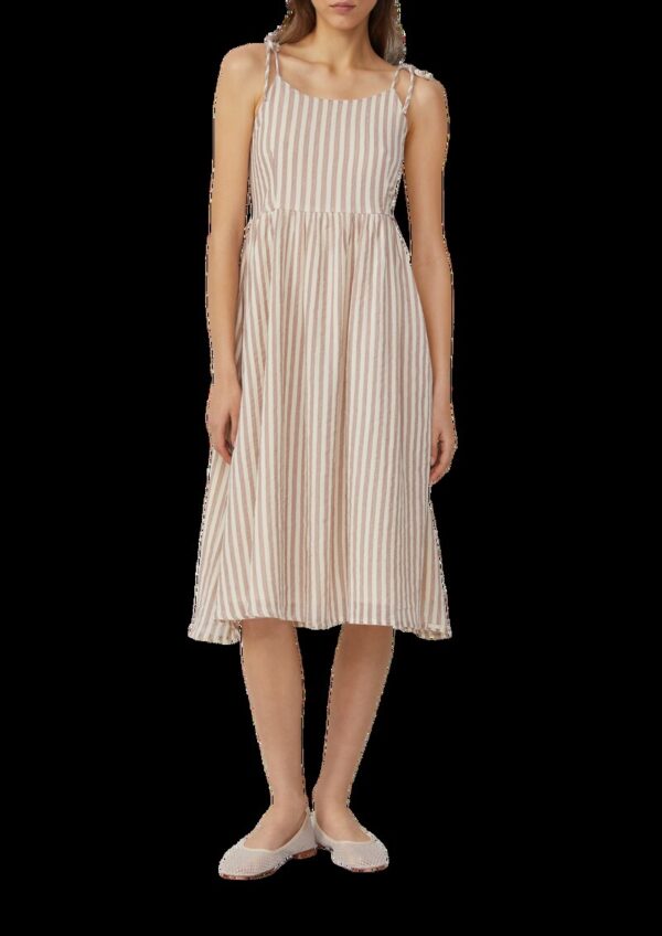 Spaghettiträger-Kleid aus Baumwolle mit Schleife am Rücken