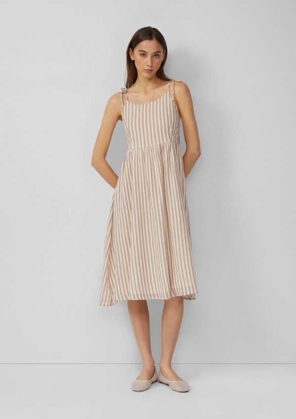 Spaghettiträger-Kleid aus Baumwolle mit Schleife am Rücken