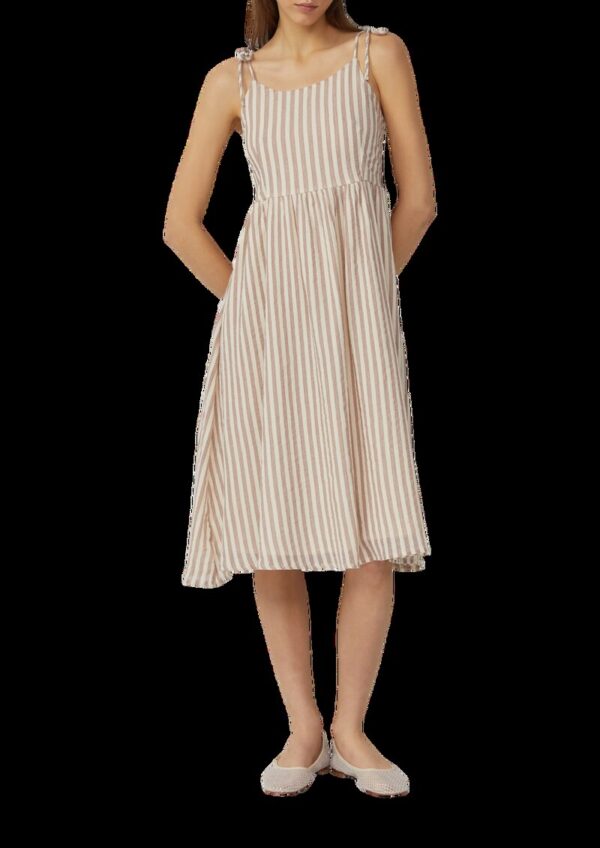 Spaghettiträger-Kleid aus Baumwolle mit Schleife am Rücken