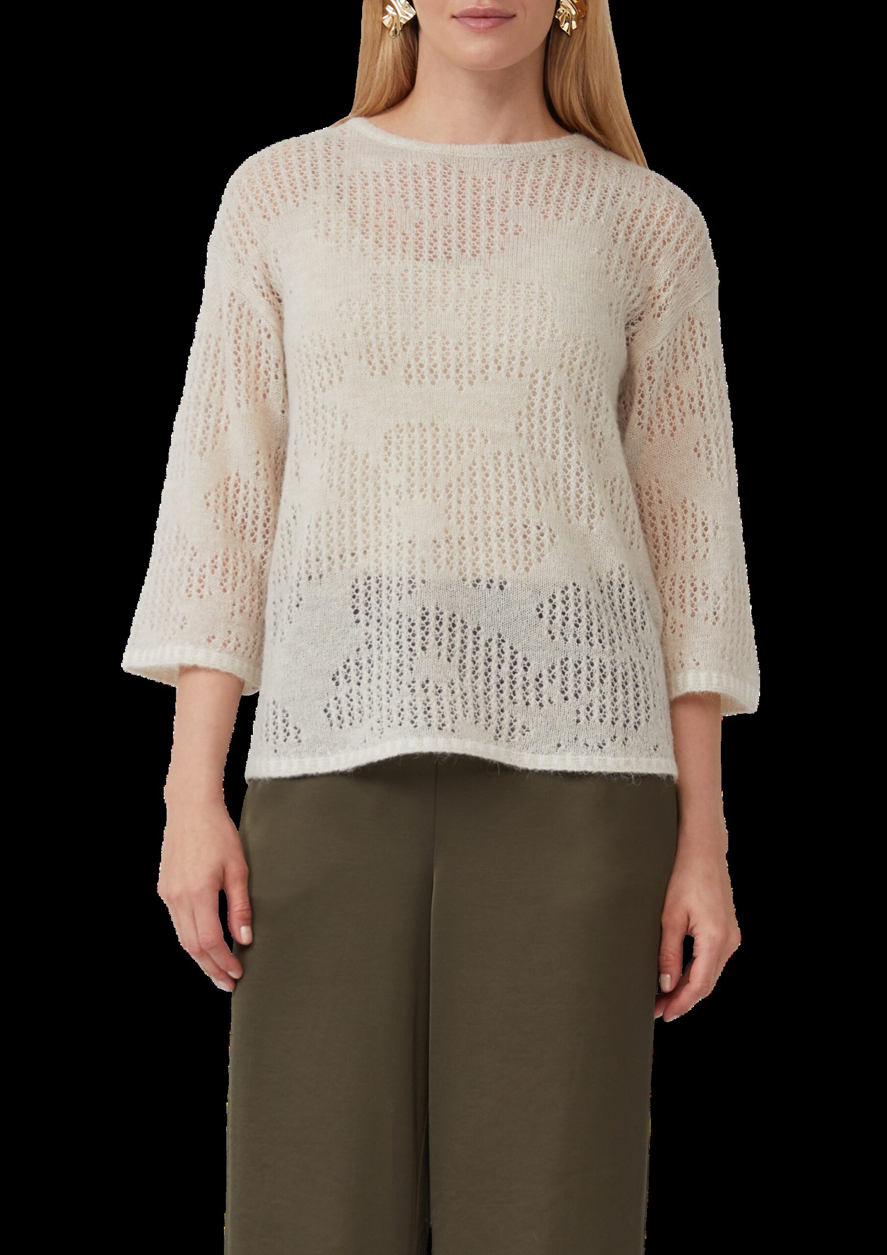 Semitransparenter Pullover aus Alpakamix