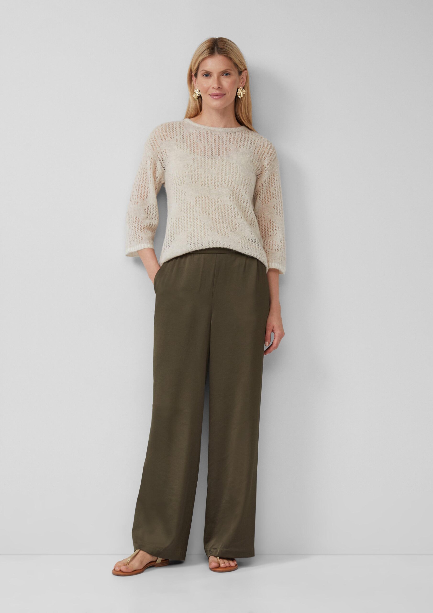 Semitransparenter Pullover aus Alpakamix