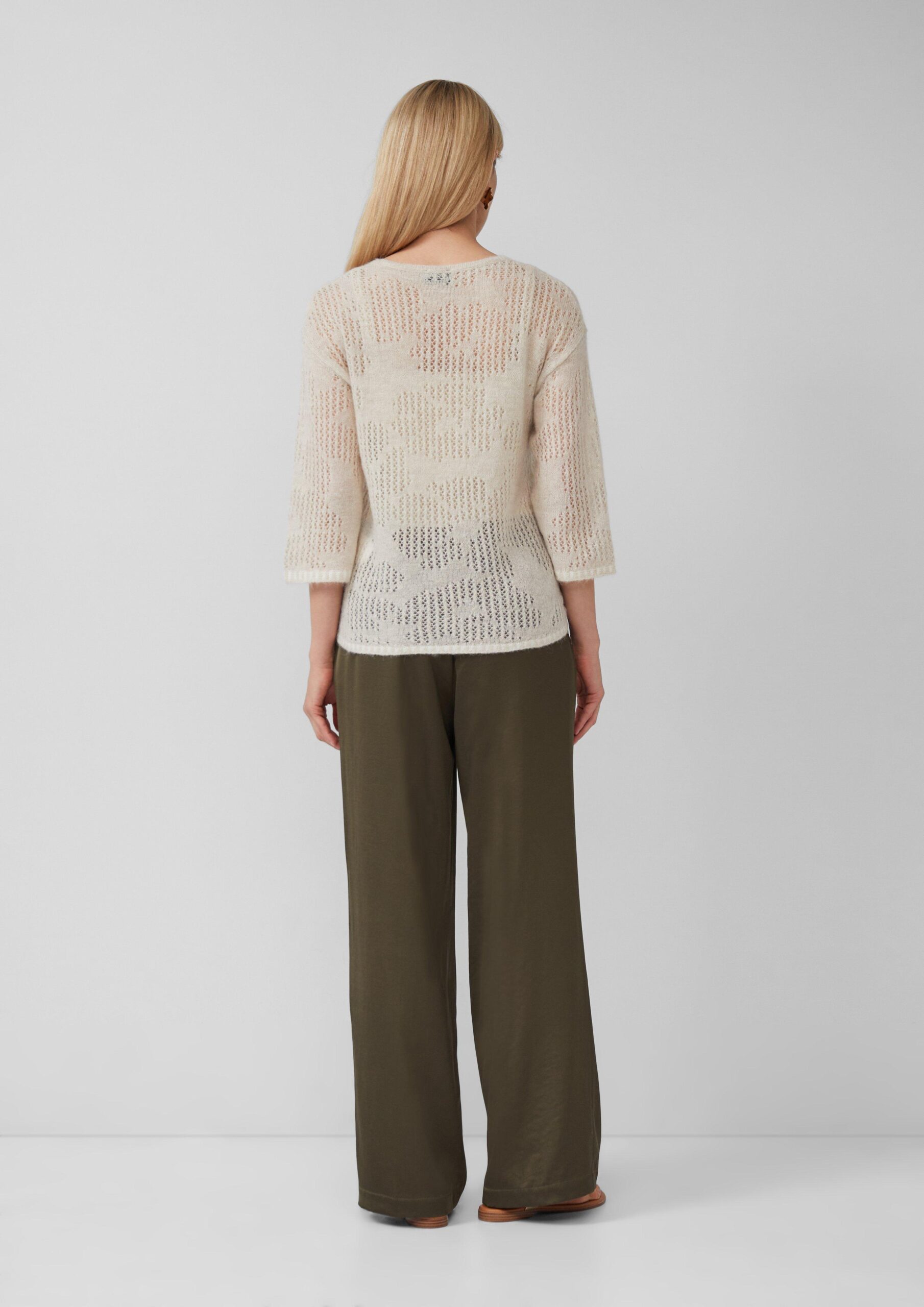 Semitransparenter Pullover aus Alpakamix