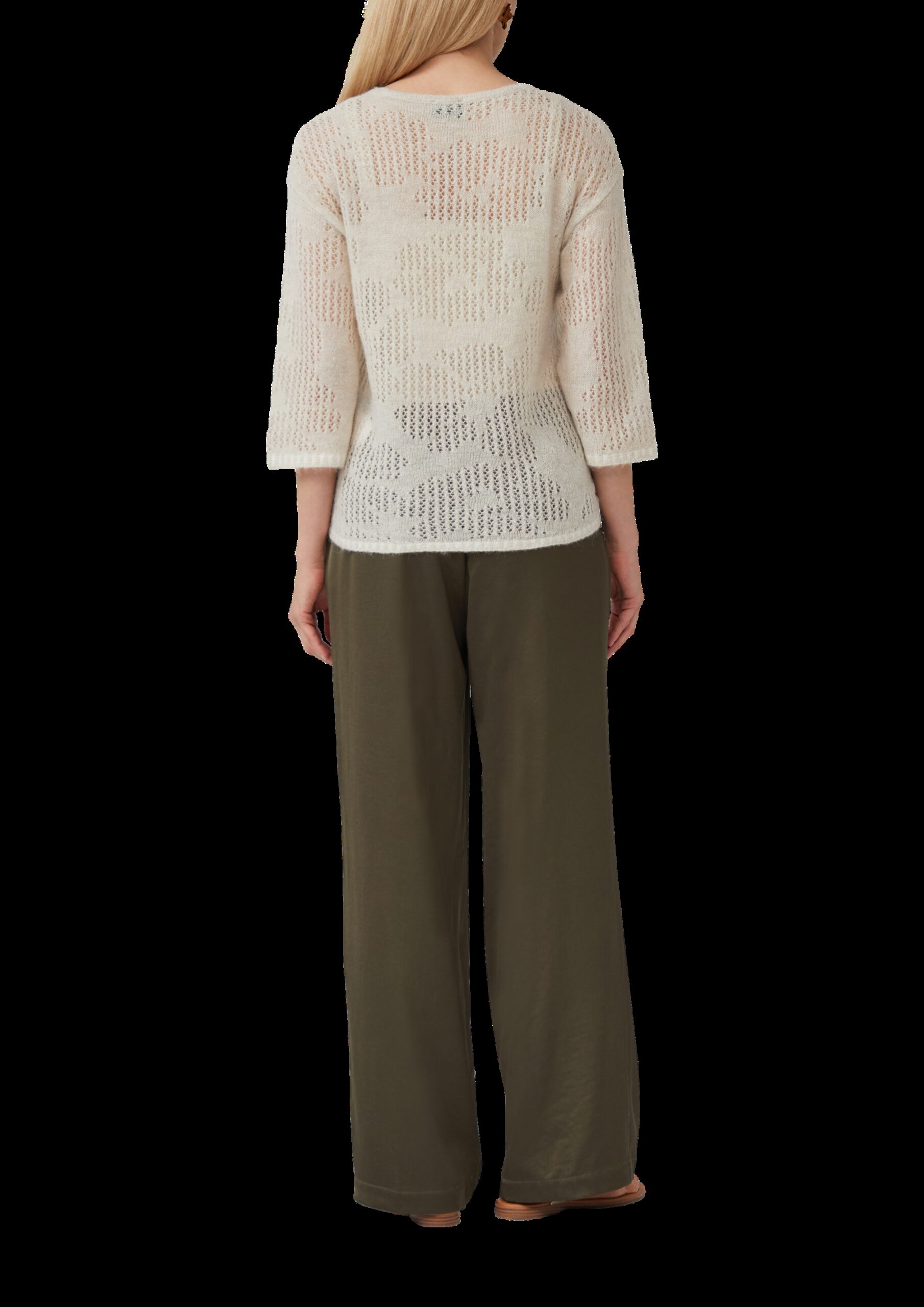 Semitransparenter Pullover aus Alpakamix