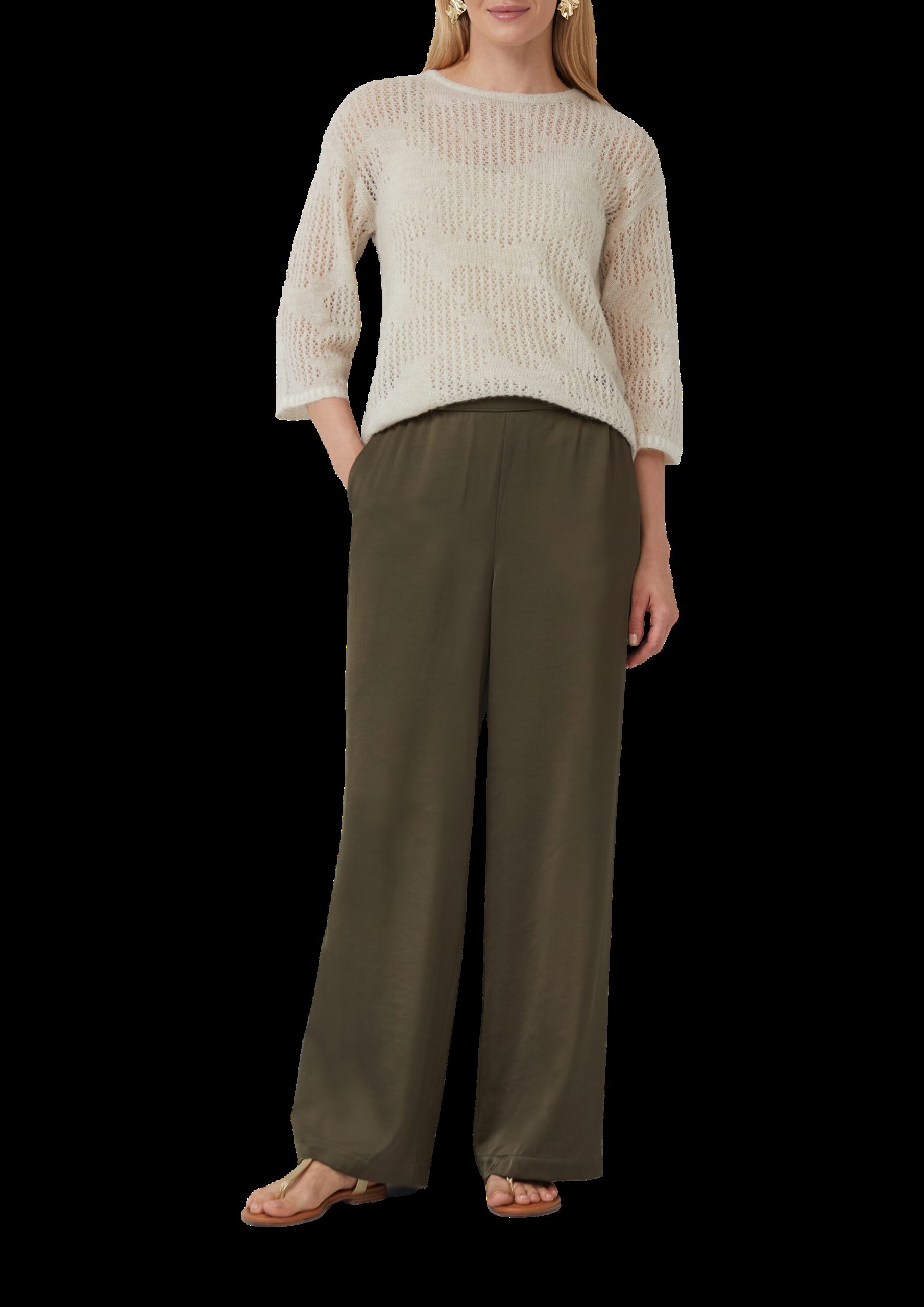 Semitransparenter Pullover aus Alpakamix