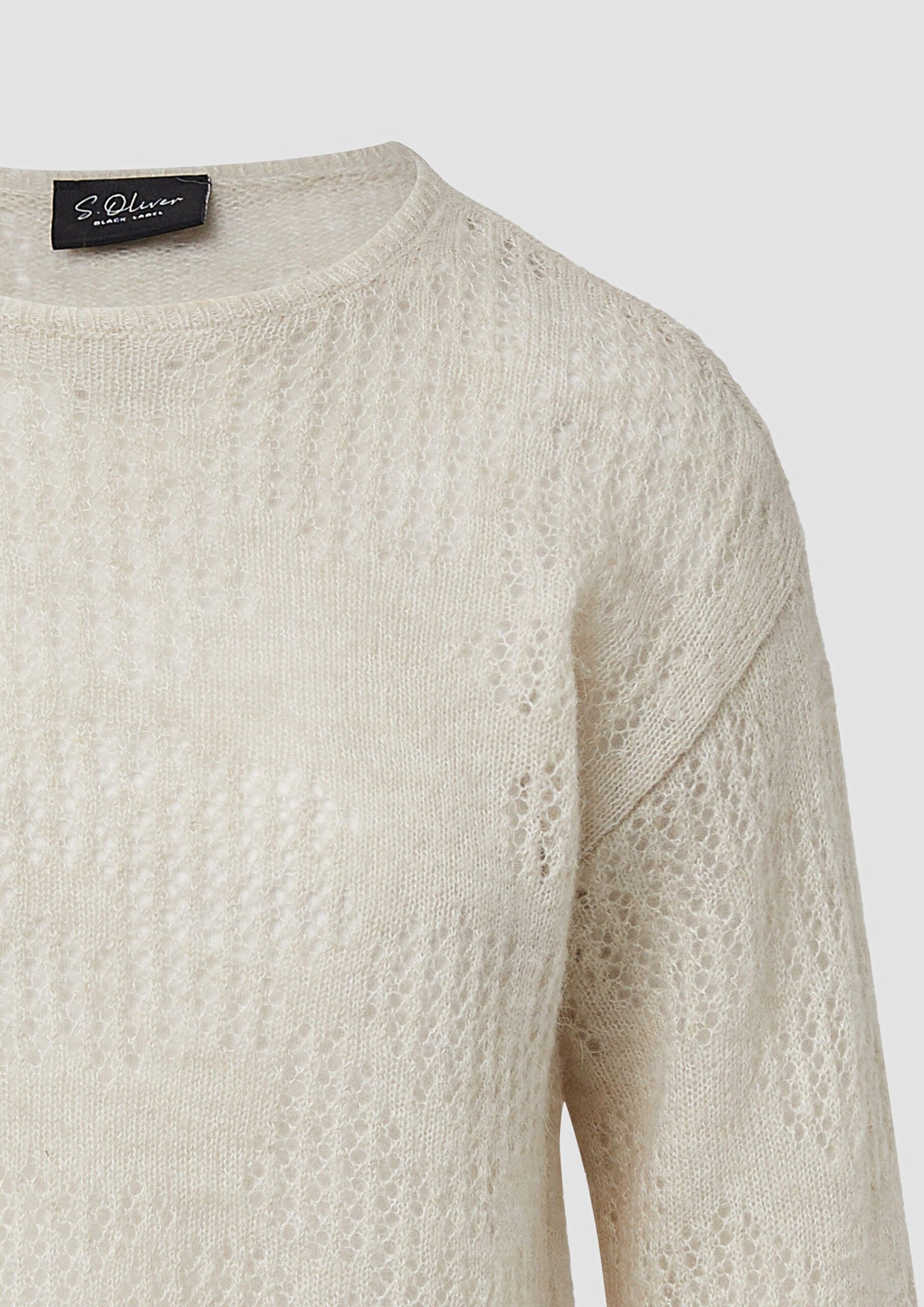 Semitransparenter Pullover aus Alpakamix