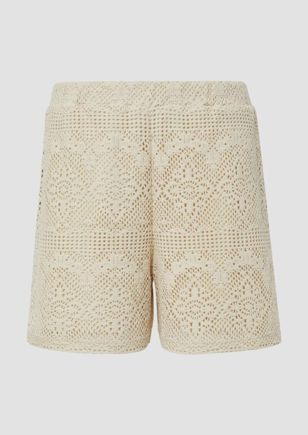 Shorts aus Häkelspitze mit Jerseyfutter