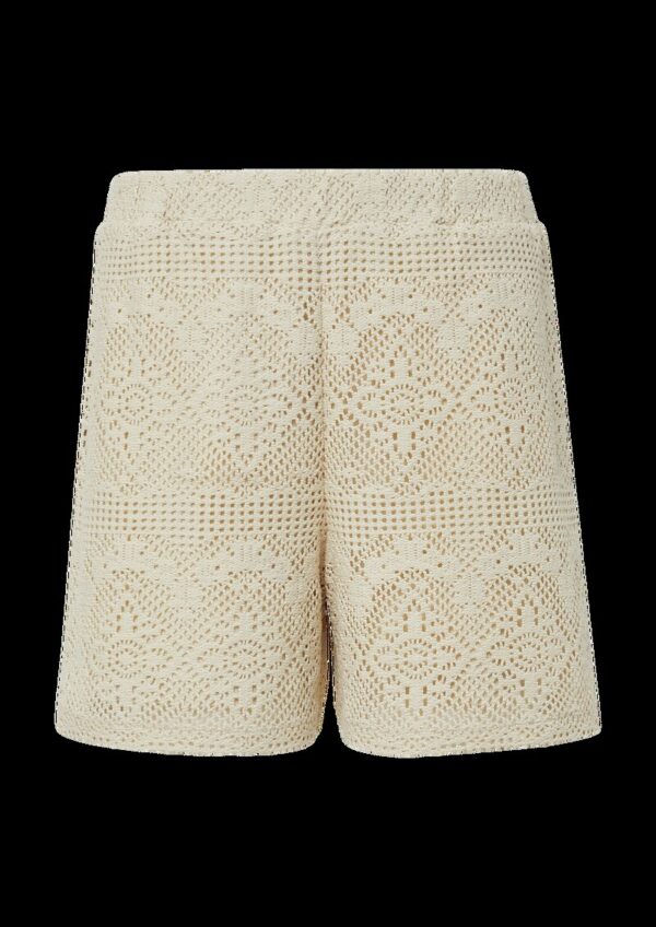 Shorts aus Häkelspitze mit Jerseyfutter