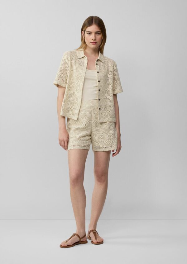 Shorts aus Häkelspitze mit Jerseyfutter