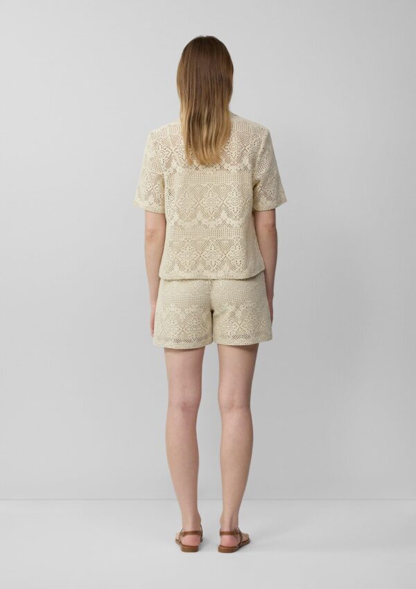 Shorts aus Häkelspitze mit Jerseyfutter