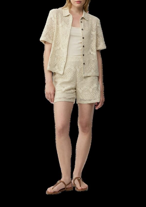 Shorts aus Häkelspitze mit Jerseyfutter