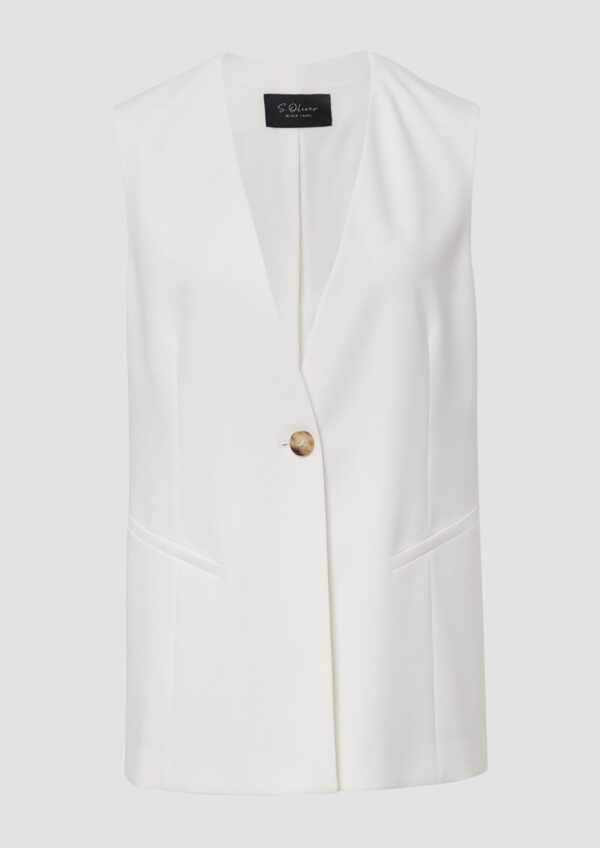 Lange Weste aus Viskosemix im Relaxed Fit