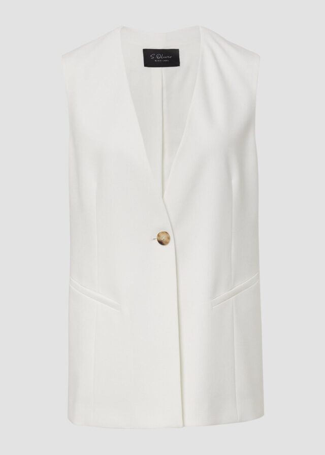 Lange Weste aus Viskosemix im Relaxed Fit