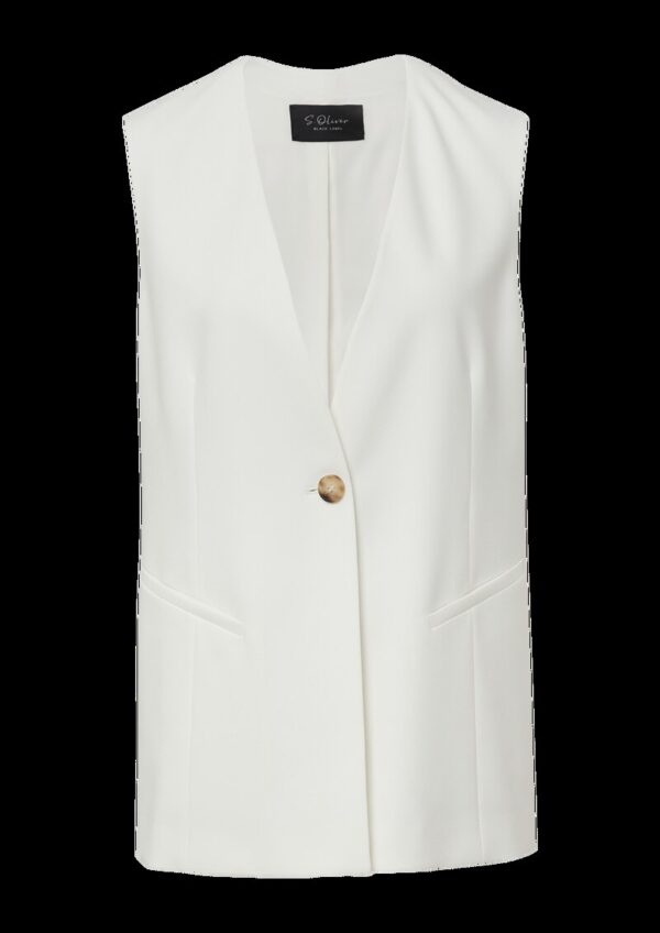 Lange Weste aus Viskosemix im Relaxed Fit