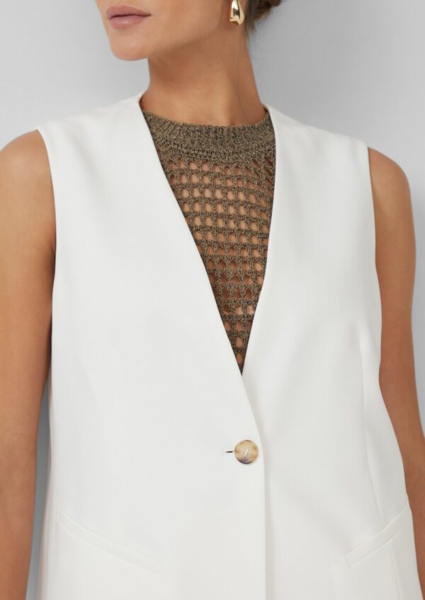 Lange Weste aus Viskosemix im Relaxed Fit