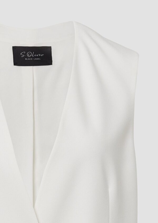 Lange Weste aus Viskosemix im Relaxed Fit