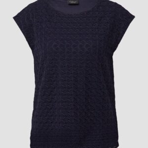 Ärmelloses Shirt aus Strickjersey mit U-Boot-Ausschnitt