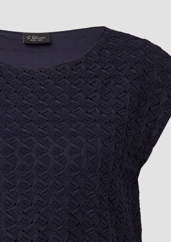Ärmelloses Shirt aus Strickjersey mit U-Boot-Ausschnitt