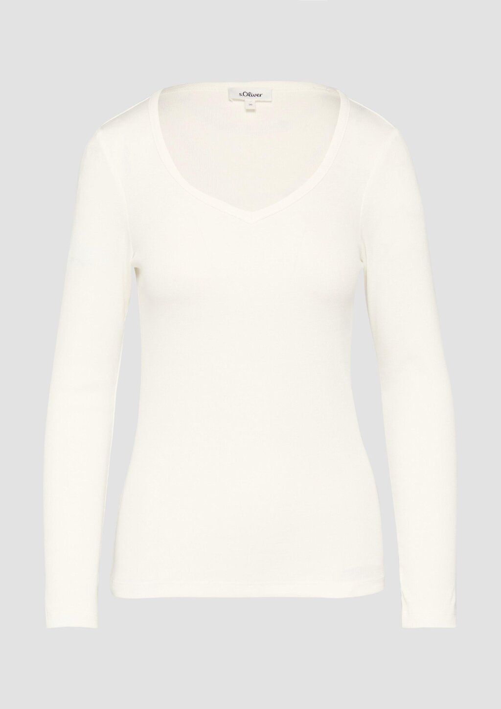 Feines Jersey-Longsleeve mit Rippstruktur