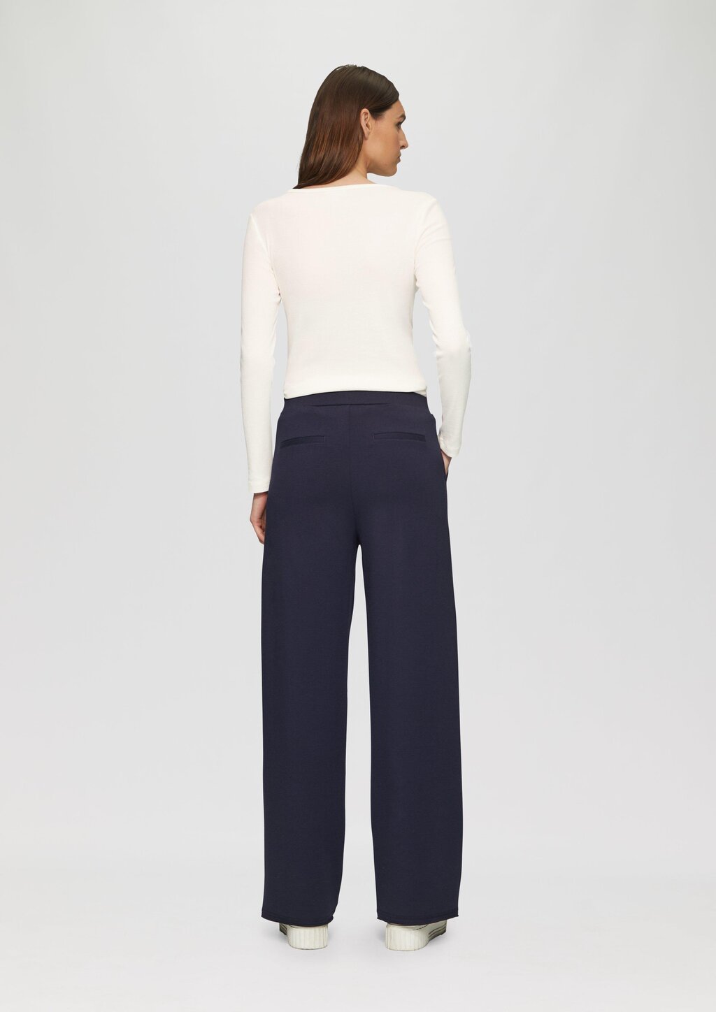 Feines Jersey-Longsleeve mit Rippstruktur