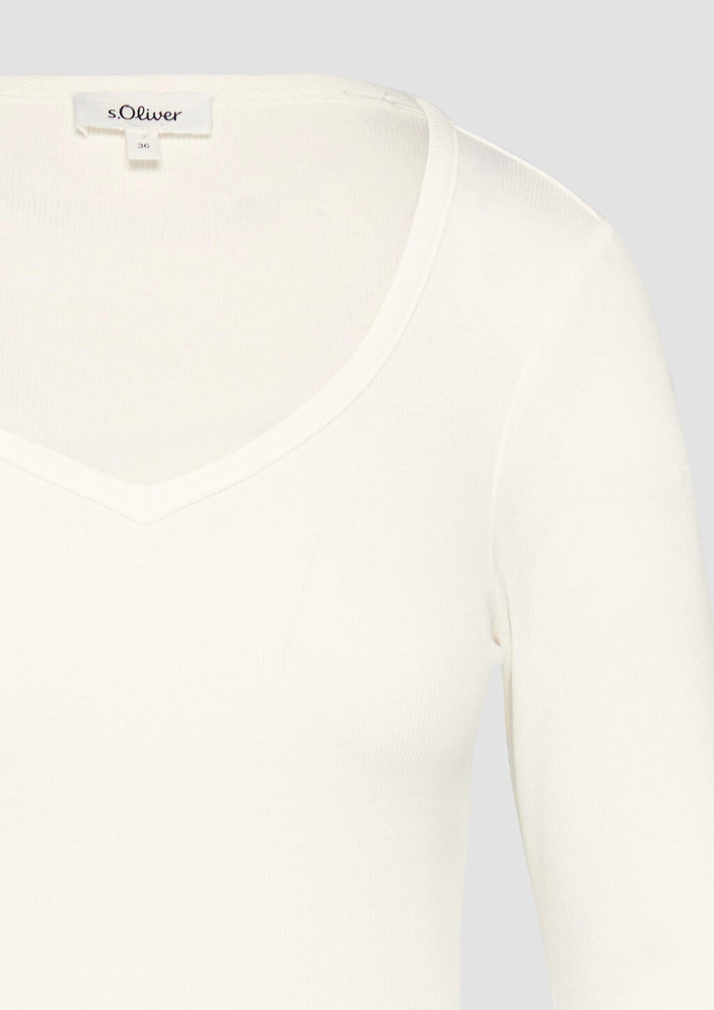 Feines Jersey-Longsleeve mit Rippstruktur