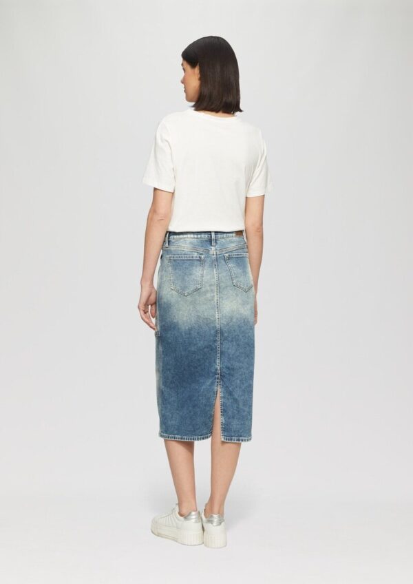 Midi-Jeansrock mit Schlitz