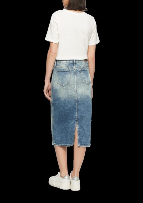 Midi-Jeansrock mit Schlitz