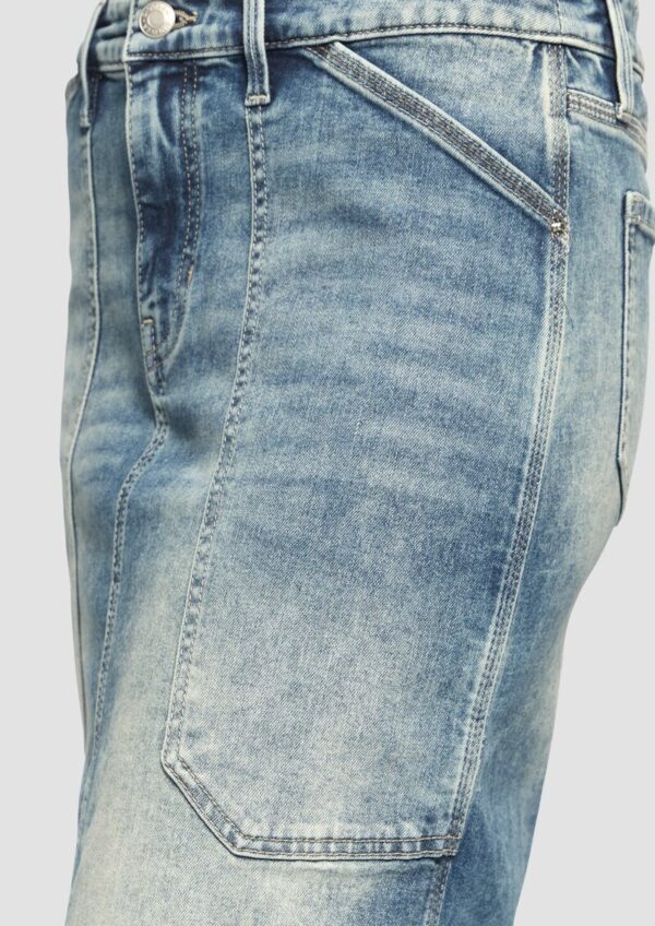 Midi-Jeansrock mit Schlitz