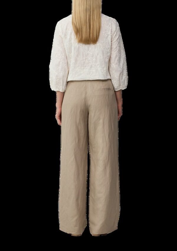 Baumwollbluse mit Stickereien und 3/4-Ärmeln