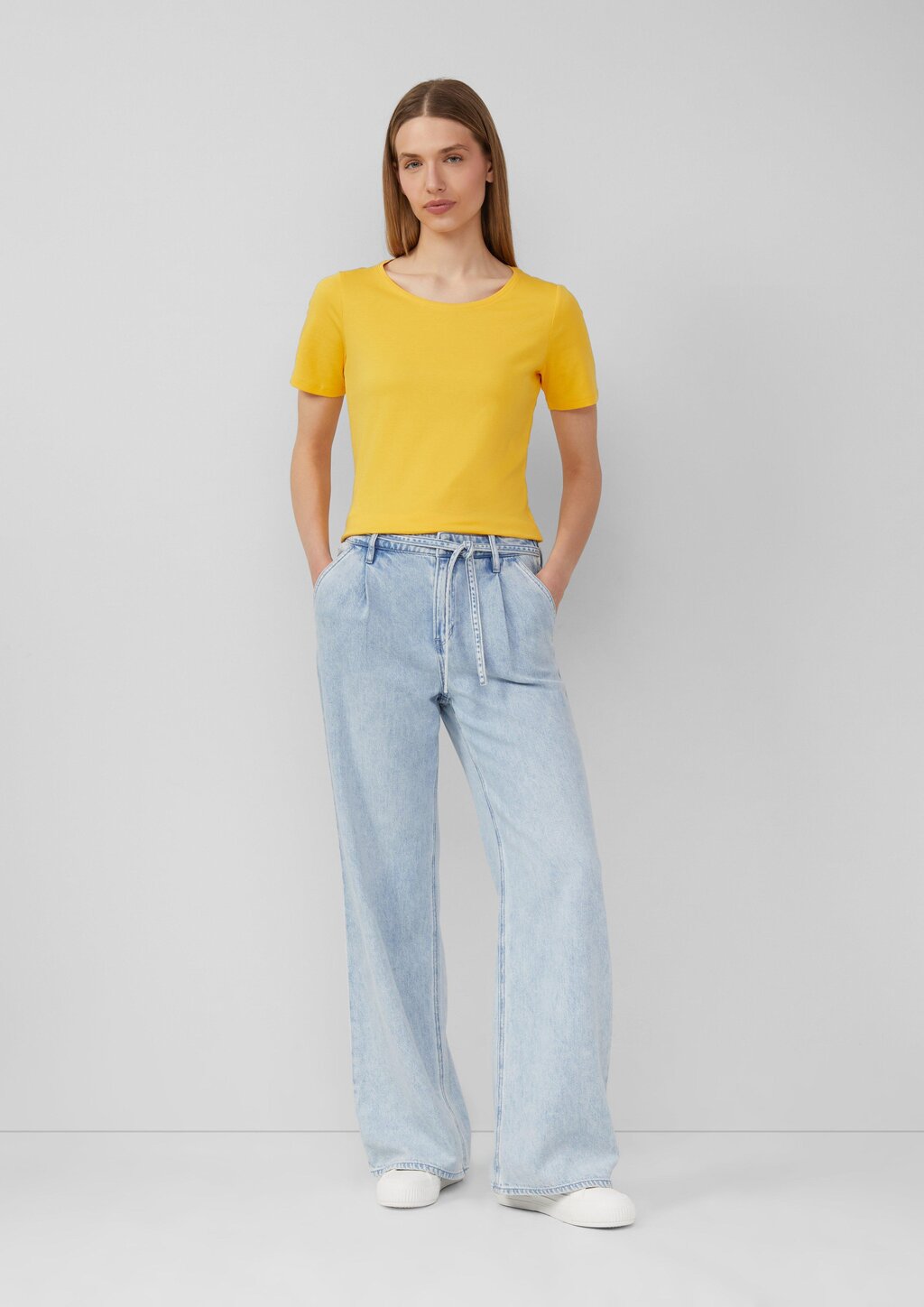 T-Shirt aus Interlockjersey im Slim Fit