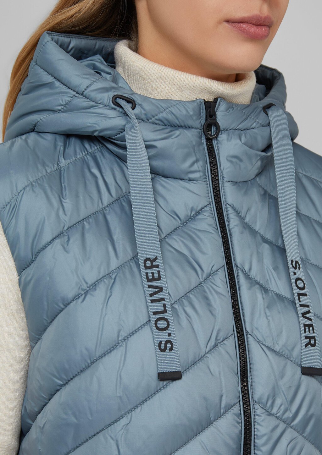 Wattierte Steppweste im Relaxed Fit