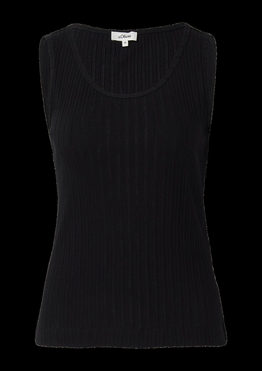 Semitransparentes Slim-Fit-Top aus Ajour-Rippe