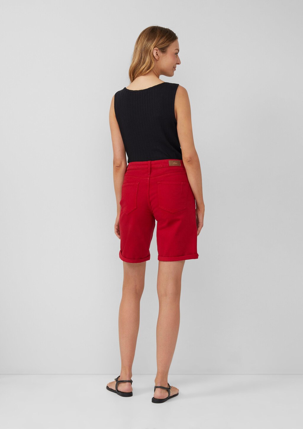 Semitransparentes Slim-Fit-Top aus Ajour-Rippe