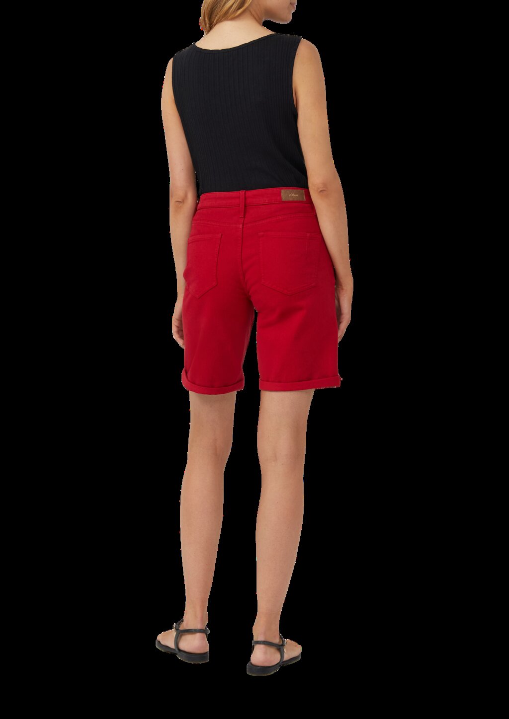 Semitransparentes Slim-Fit-Top aus Ajour-Rippe