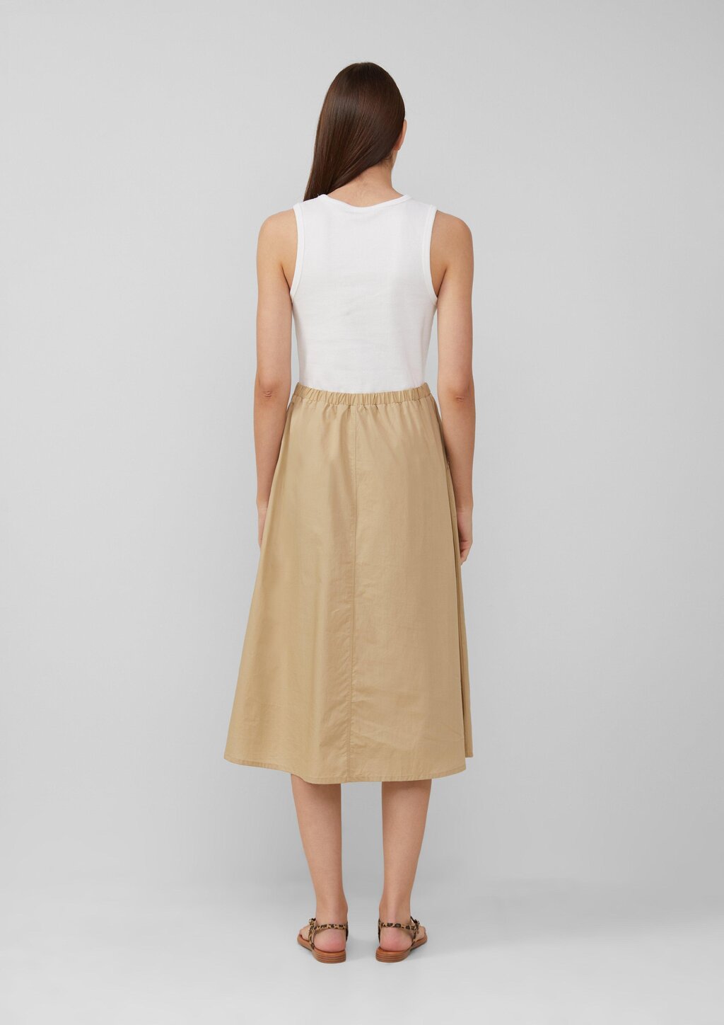 Ärmelloses Midikleid im Fabricmix