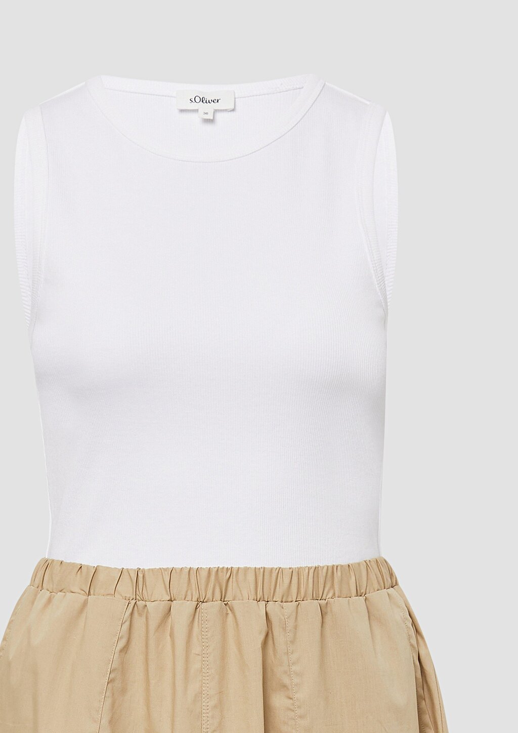 Ärmelloses Midikleid im Fabricmix