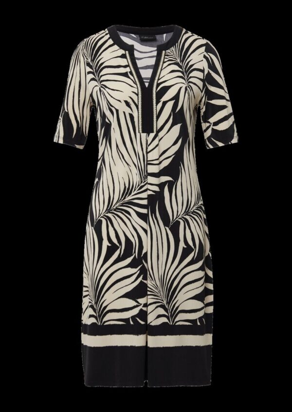 Relaxed-Fit-Kleid mit Tunikaausschnitt und Zierborte