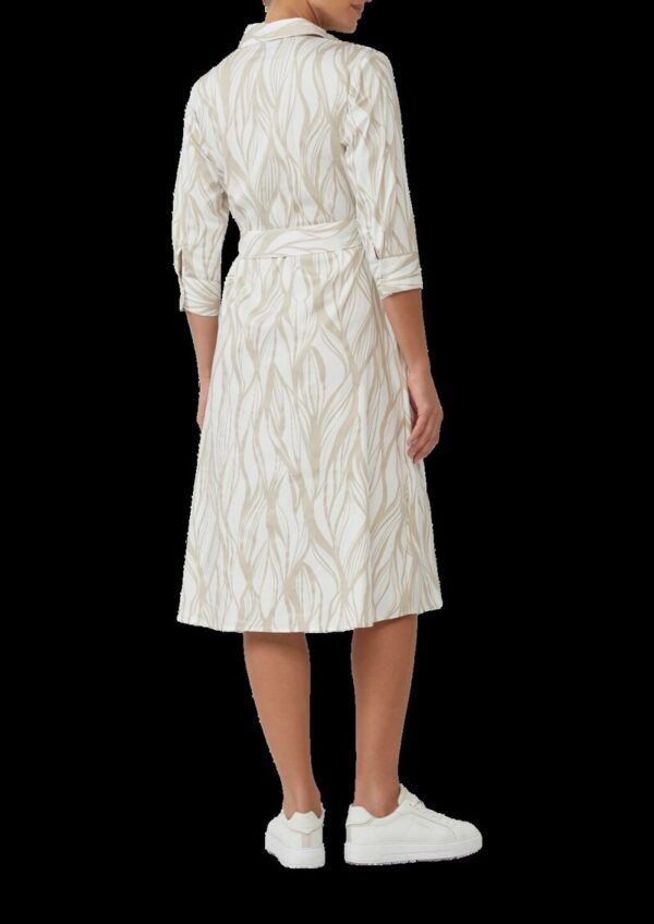 Hemdblusenkleid aus Popeline in Midilänge mit All-over-Print