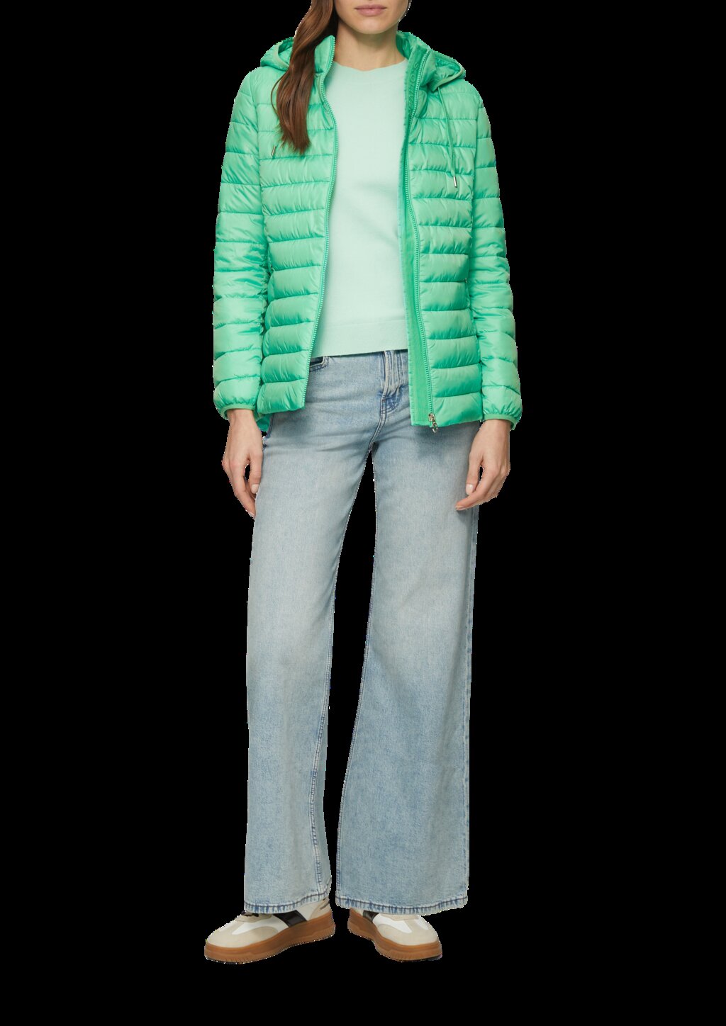 Leichte Steppjacke mit abnehmbarer Kapuze