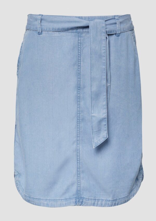 Fließender Rock aus Lyocell in Denim-Optik