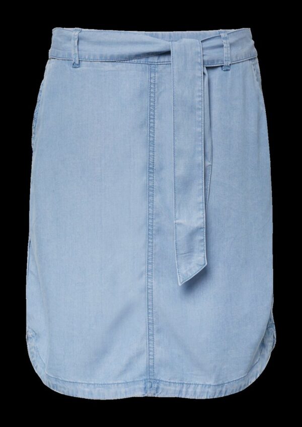 Fließender Rock aus Lyocell in Denim-Optik