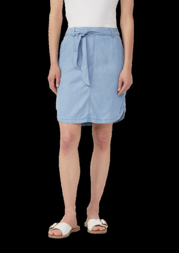 Fließender Rock aus Lyocell in Denim-Optik