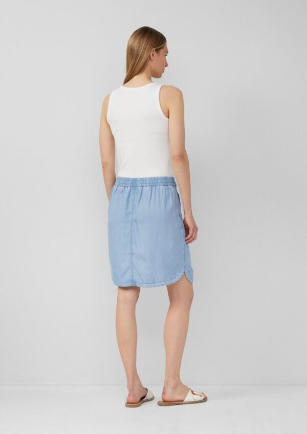 Fließender Rock aus Lyocell in Denim-Optik