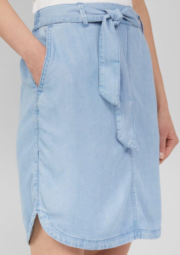 Fließender Rock aus Lyocell in Denim-Optik