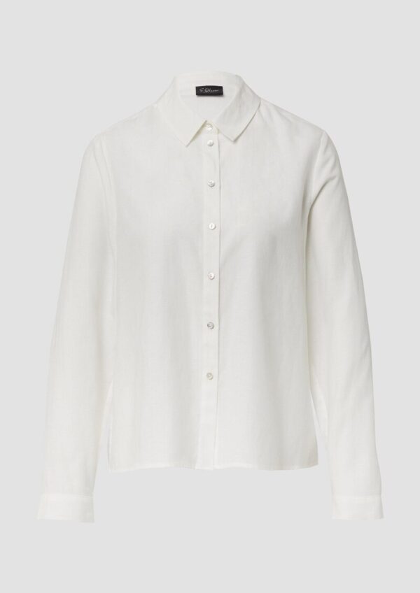 Hemdbluse aus Leinenmix