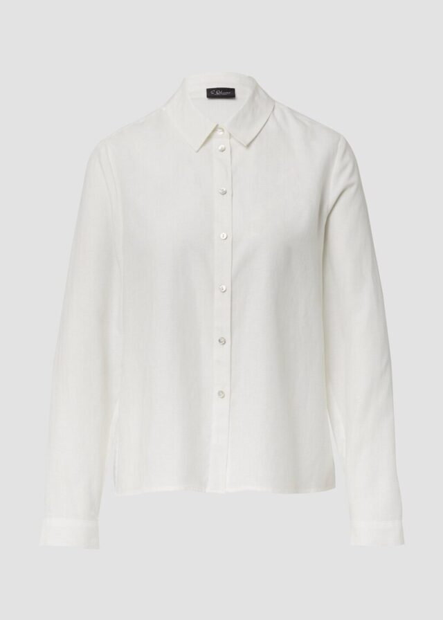 Hemdbluse aus Leinenmix